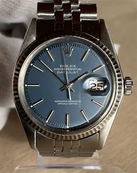 rolex datejust blau vintage